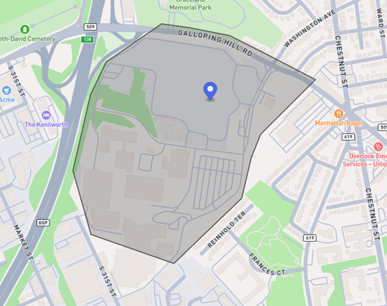 NEST Campus Geofence located at Galloping Hill Road